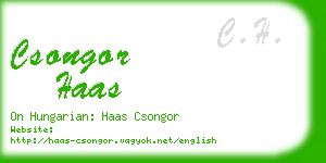 csongor haas business card